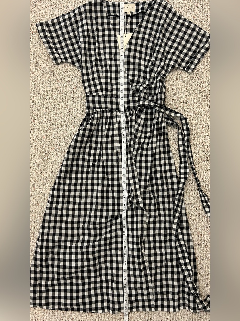 Sezane Marielle Dress - White / Black Gingham - US2 / FR34 - Picture 16 of 16